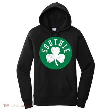 Retro Look Southie Irish St Patricks Day Distressed Gift Women's Hoodie