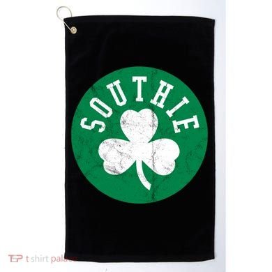 Retro Look Southie Irish St Patricks Day Distressed Gift Golf Towel