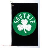 Retro Look Southie Irish St Patricks Day Distressed Gift Golf Towel thumb 0