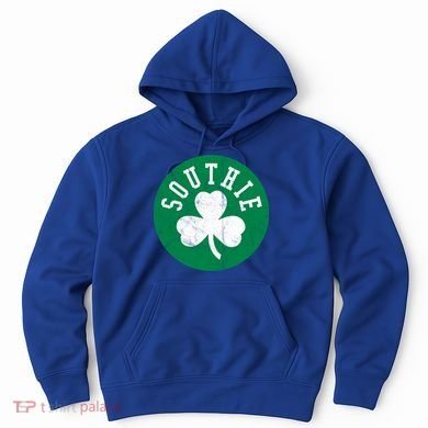 Retro Look Southie Irish St Patricks Day Distressed Gift Hoodie