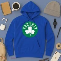 Retro Look Southie Irish St Patricks Day Distressed Gift Hoodie thumb 3