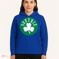 Retro Look Southie Irish St Patricks Day Distressed Gift Hoodie thumb 5