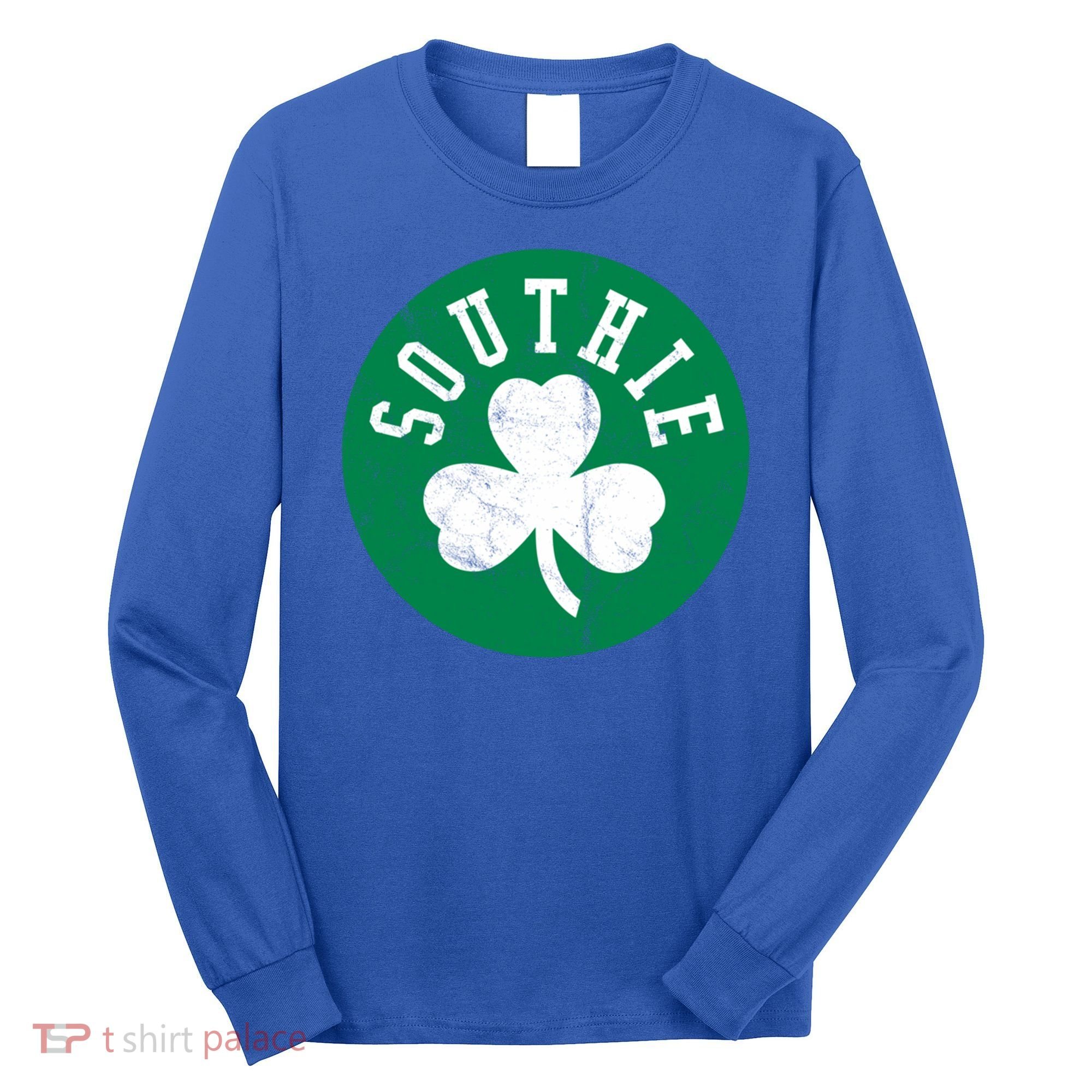 Retro Look Southie Irish St Patricks Day Distressed Gift Long Sleeve Shirt