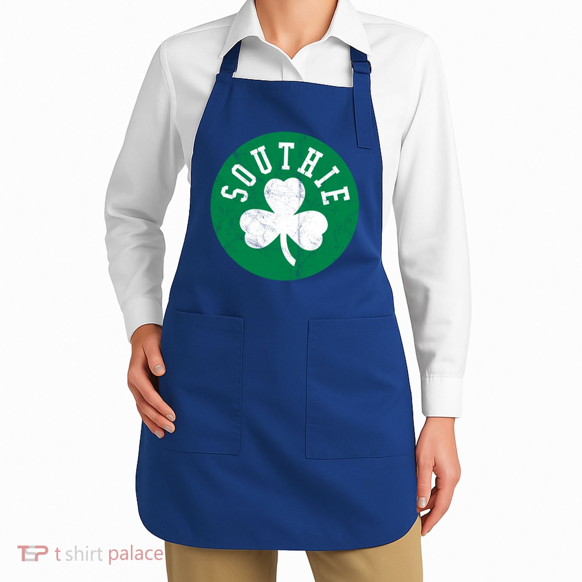 Retro Look Southie Irish St Patricks Day Distressed Gift Apron