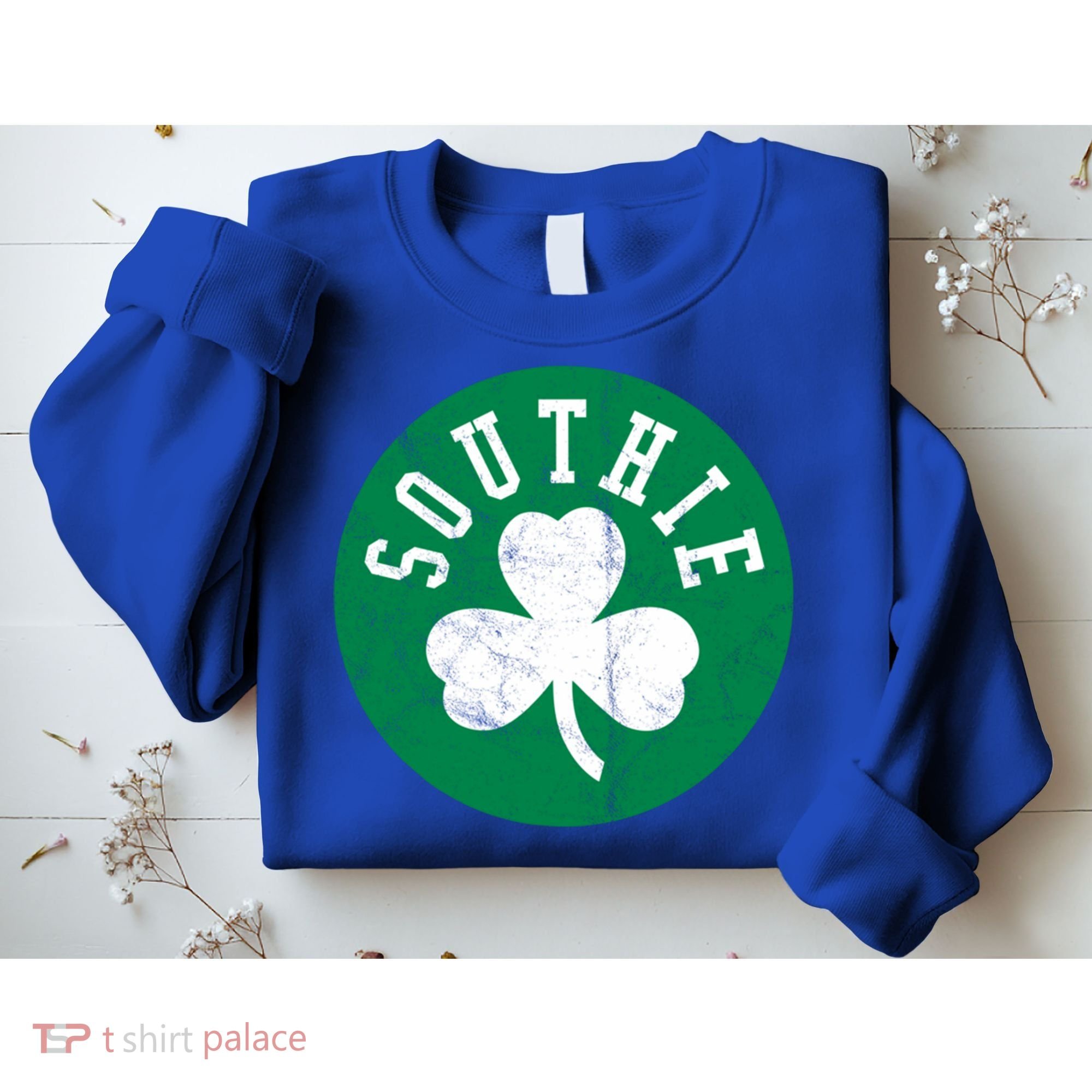Retro Look Southie Irish St Patricks Day Distressed Gift Sweatshirt