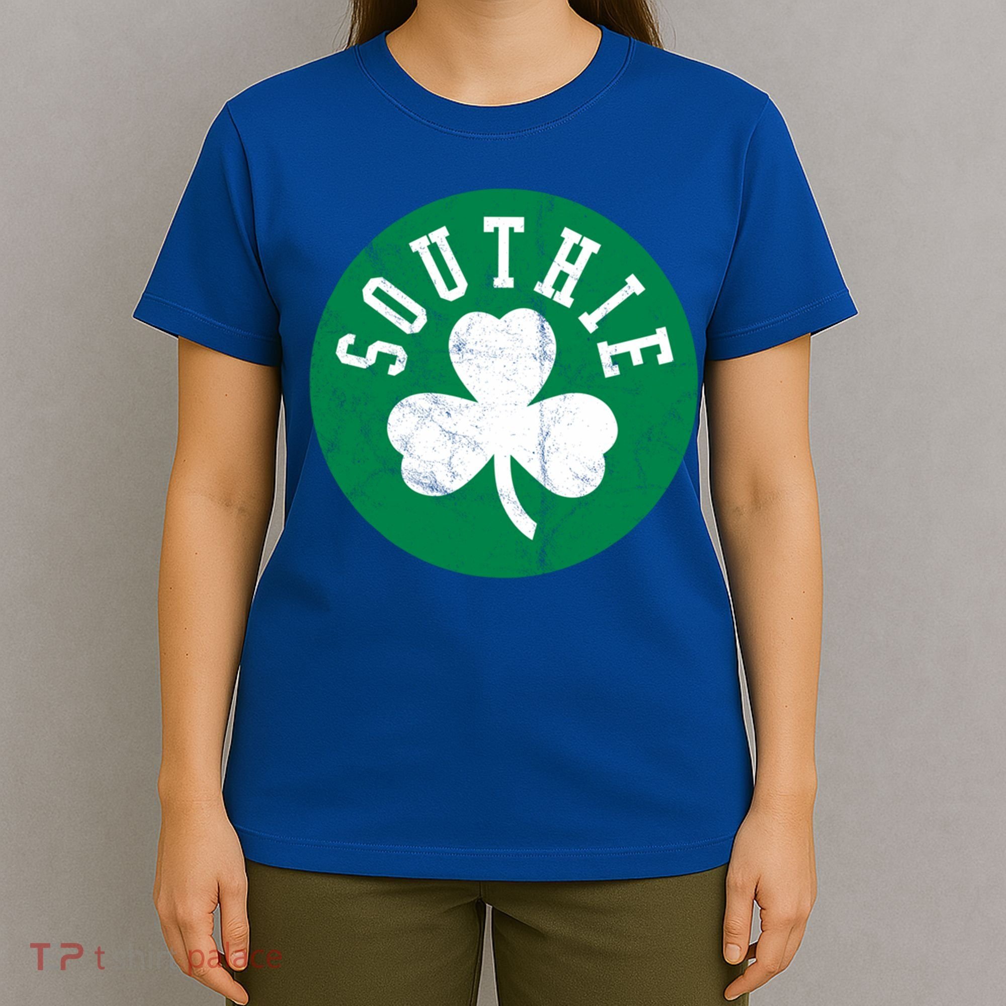 Retro Look Southie Irish St Patricks Day Distressed Gift T-Shirt