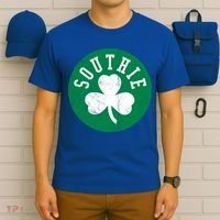 Retro Look Southie Irish St Patricks Day Distressed Gift T-Shirt thumb 6