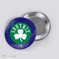 Retro Look Southie Irish St Patricks Day Distressed Gift Button thumb 0