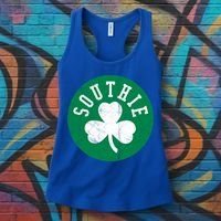 Retro Look Southie Irish St Patricks Day Distressed Gift Women's Tank Top thumb 3