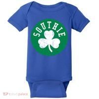 Retro Look Southie Irish St Patricks Day Distressed Gift Baby Bodysuit thumb 0