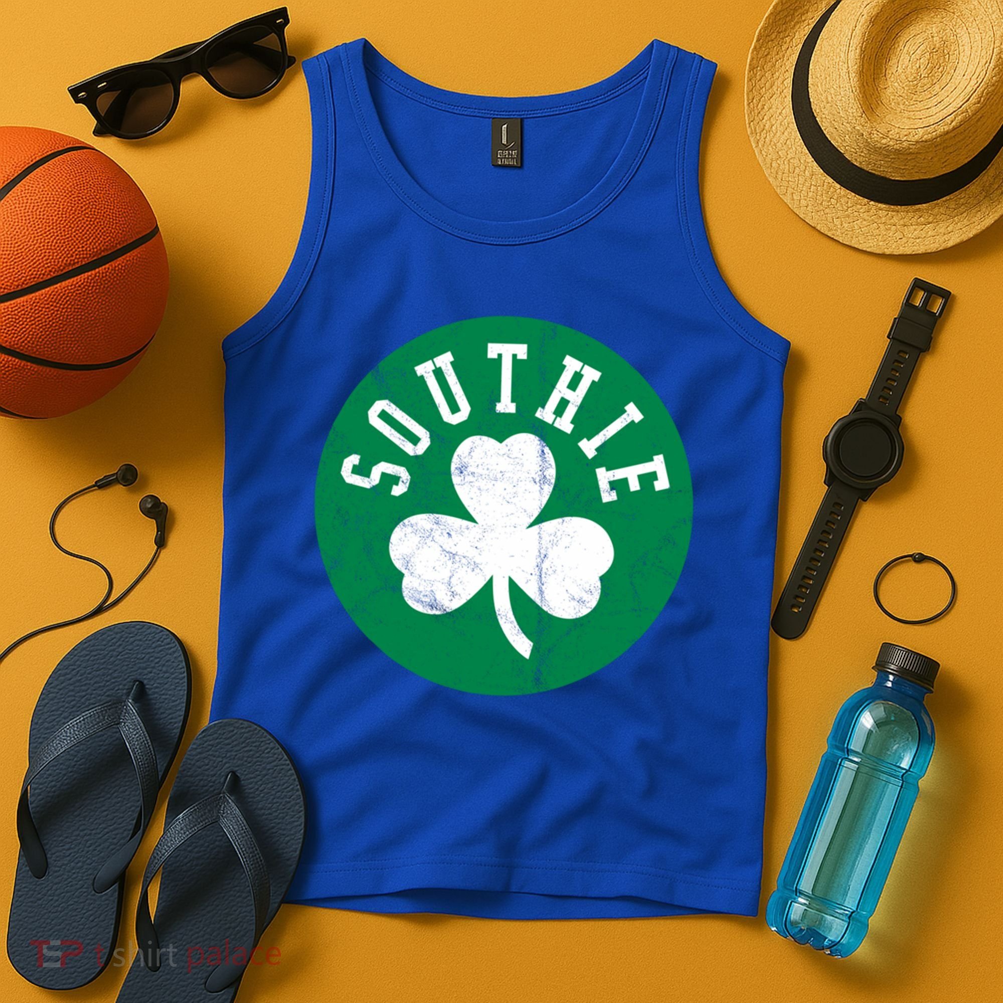 Retro Look Southie Irish St Patricks Day Distressed Gift Tank Top