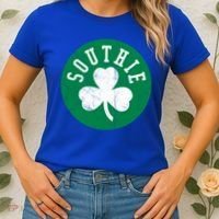 Retro Look Southie Irish St Patricks Day Distressed Gift Women's T-Shirt thumb 2