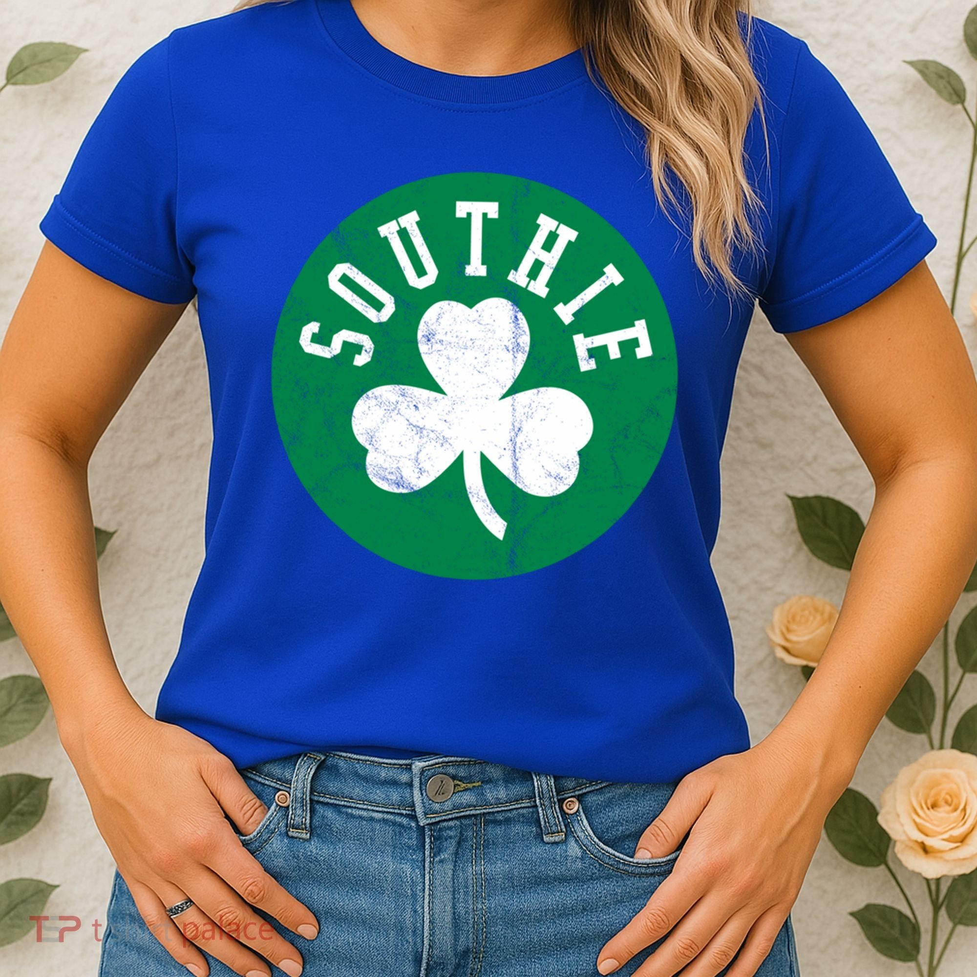 Retro Look Southie Irish St Patricks Day Distressed Gift Women's T-Shirt
