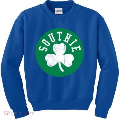 Retro Look Southie Irish St Patricks Day Distressed Gift Kids Sweatshirt