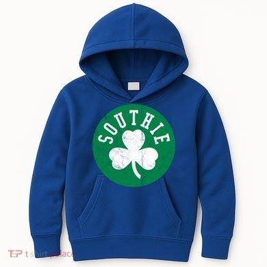 Retro Look Southie Irish St Patricks Day Distressed Gift Kids Hoodie