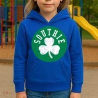 Retro Look Southie Irish St Patricks Day Distressed Gift Kids Hoodie thumb 3