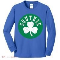 Retro Look Southie Irish St Patricks Day Distressed Gift Kids Long Sleeve Shirt thumb 0