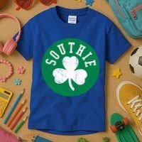 Retro Look Southie Irish St Patricks Day Distressed Gift Kids T-Shirt thumb 3