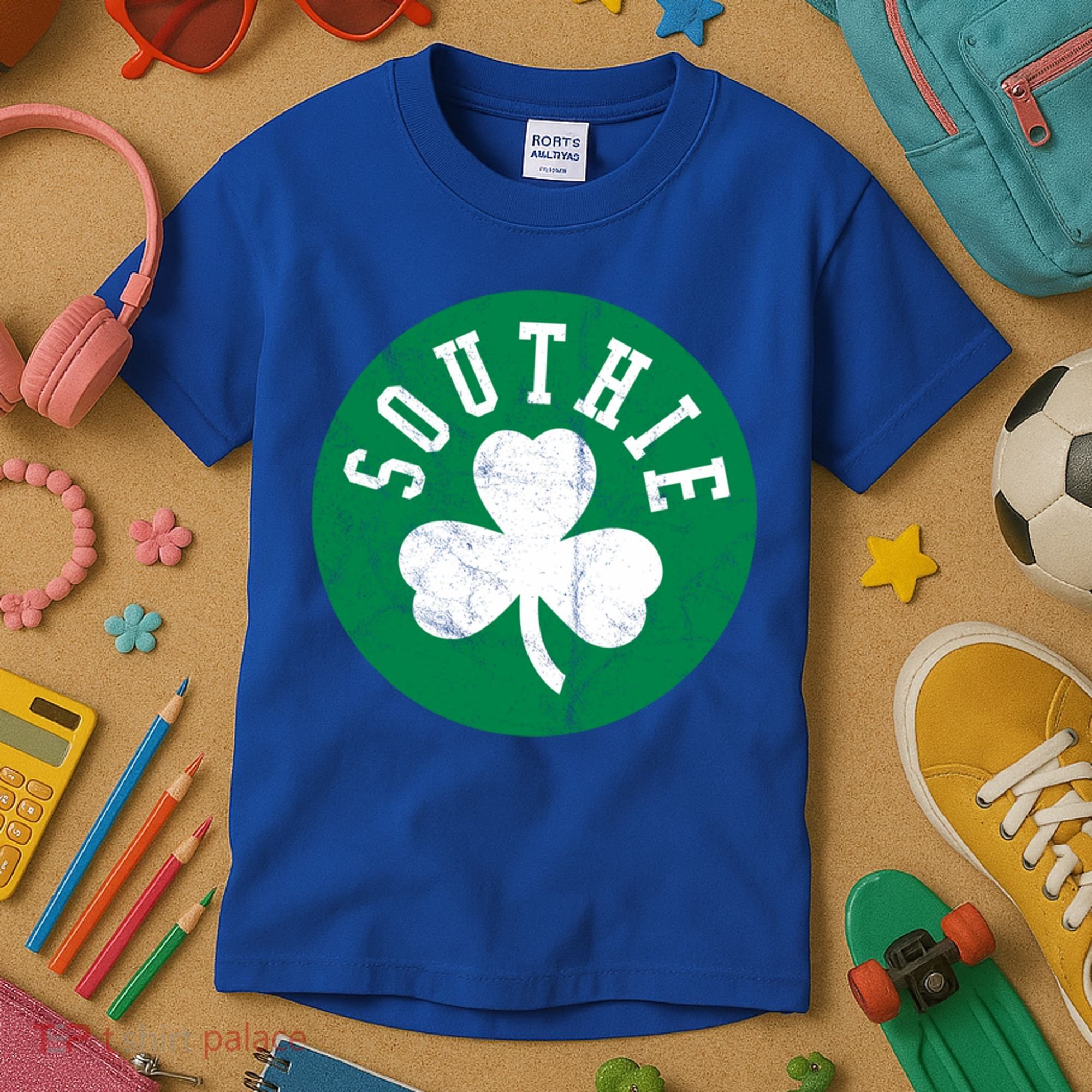 Retro Look Southie Irish St Patricks Day Distressed Gift Kids T-Shirt