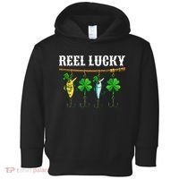 Reel Lucky St Patrick’s Day Fishing Toddler Hoodie thumb 0
