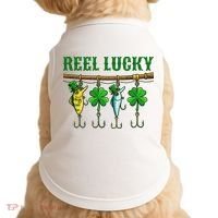 Reel Lucky St Patrick’s Day Fishing Doggie Tank thumb 0