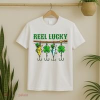 Reel Lucky St Patrick’s Day Fishing T-Shirt thumb 2