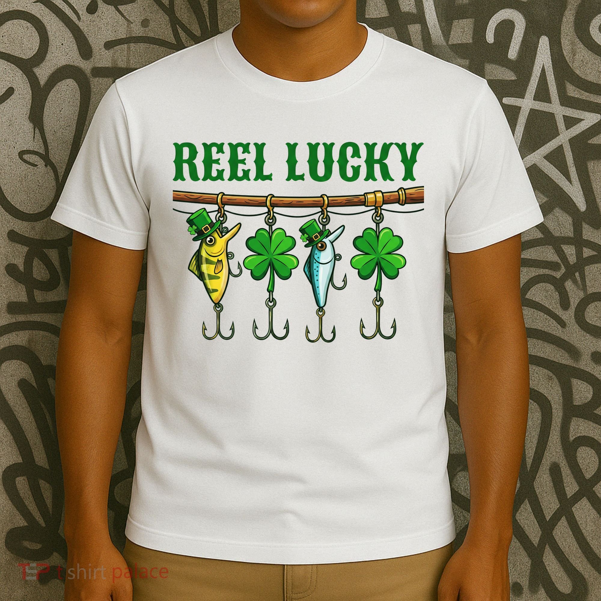 Reel Lucky St Patrick’s Day Fishing T-Shirt