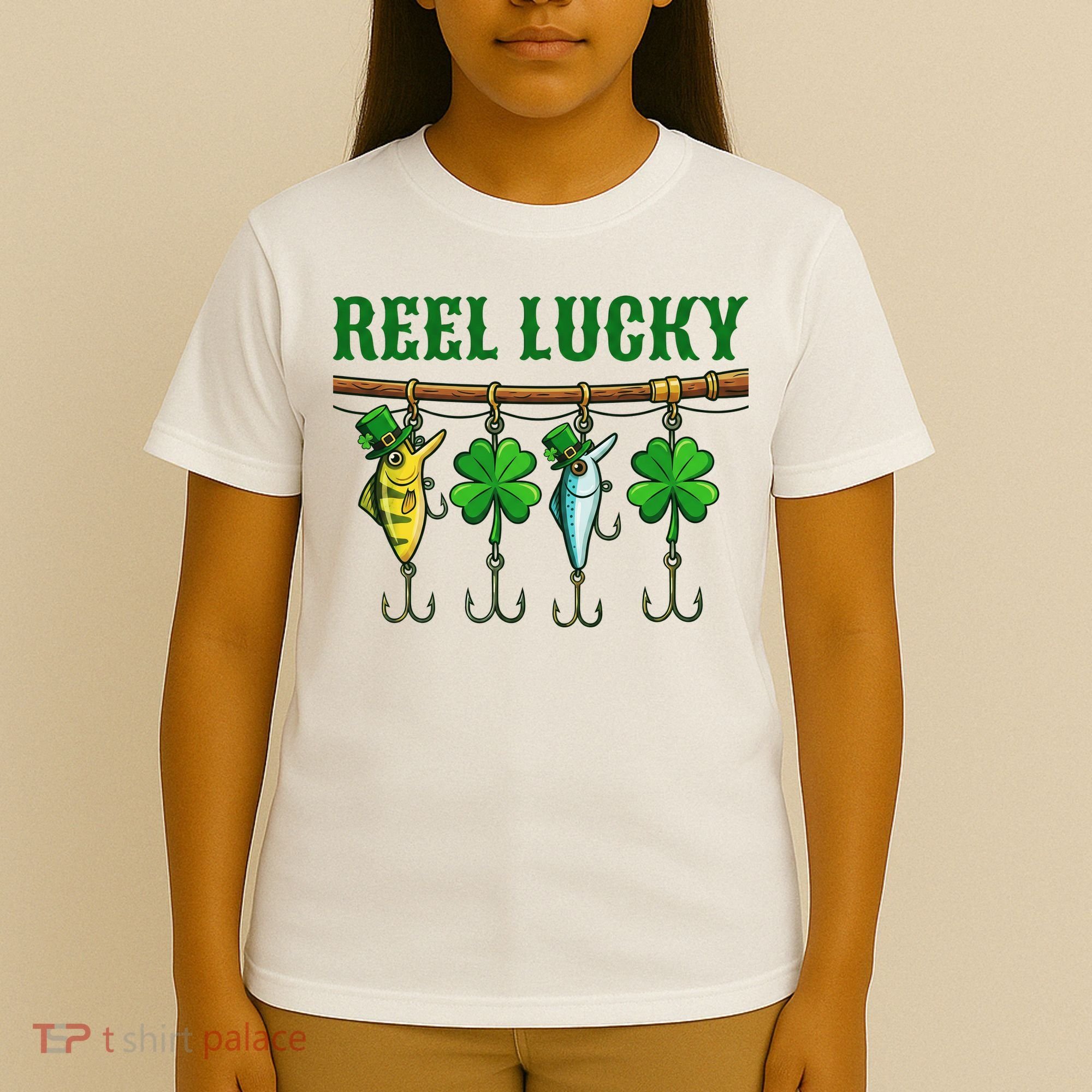 Reel Lucky St Patrick’s Day Fishing T-Shirt
