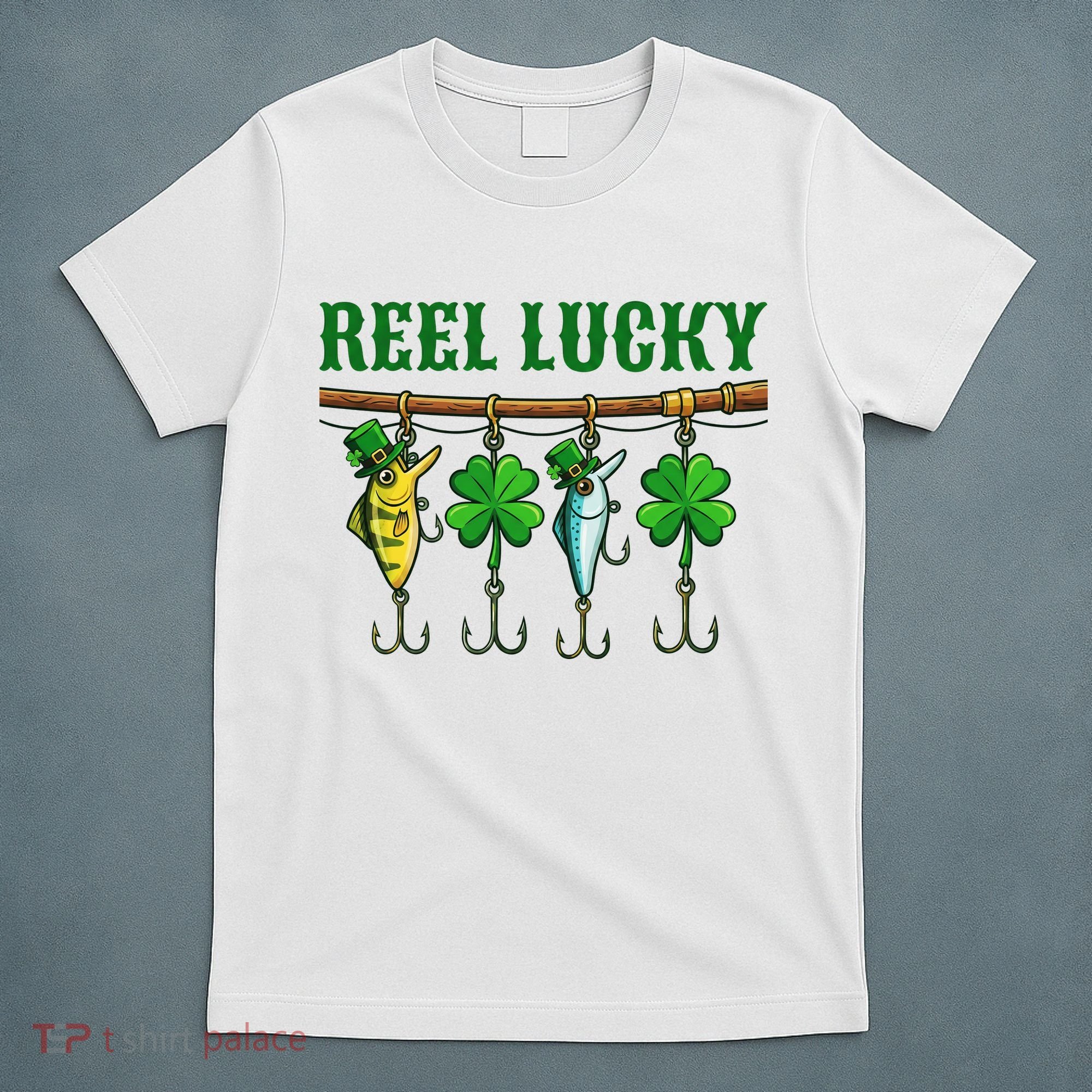 Reel Lucky St Patrick’s Day Fishing T-Shirt