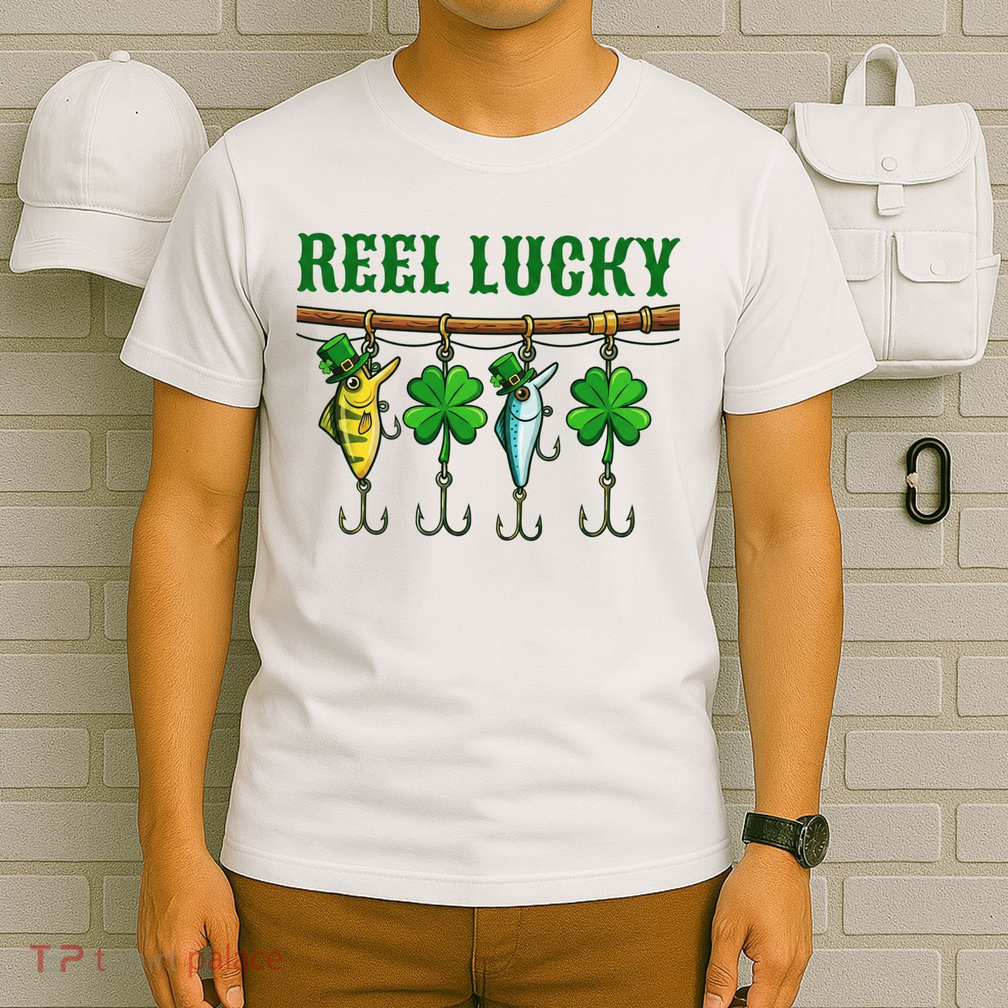 Reel Lucky St Patrick’s Day Fishing T-Shirt
