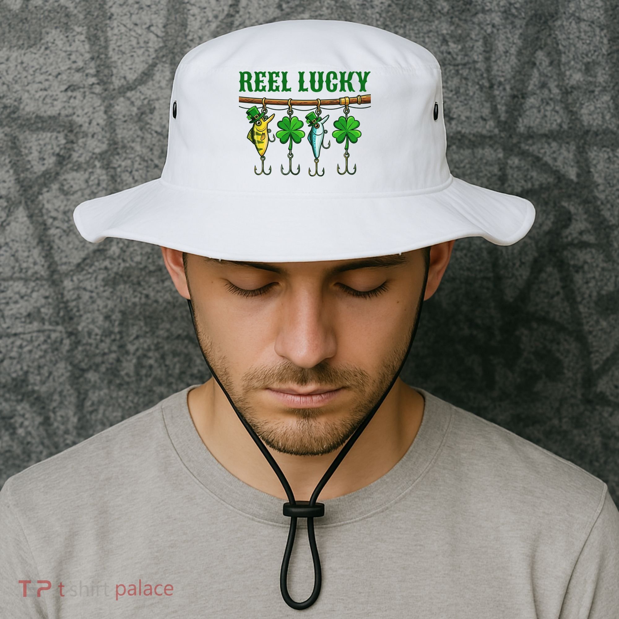 Reel Lucky St Patrick’s Day Fishing Bucket Hat