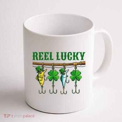 Reel Lucky St Patrick’s Day Fishing Coffee Mug back