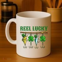 Reel Lucky St Patrick’s Day Fishing Coffee Mug thumb 4