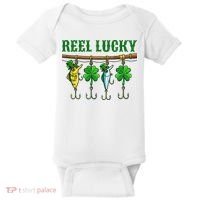Reel Lucky St Patrick’s Day Fishing Baby Bodysuit thumb 0