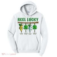 Reel Lucky St Patrick’s Day Fishing Tall Hoodie thumb 0