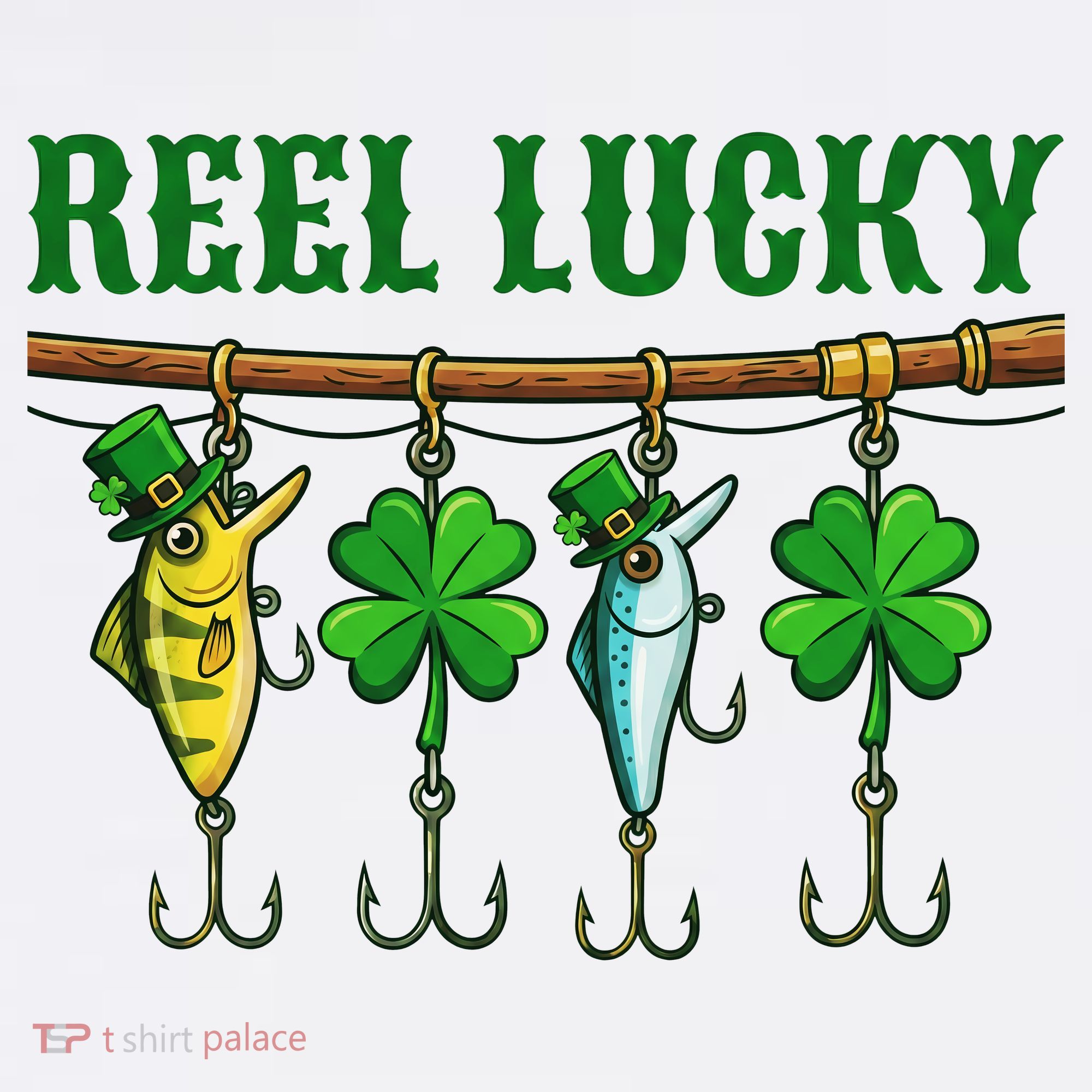 Reel Lucky St Patrick’s Day Fishing Tall Hoodie