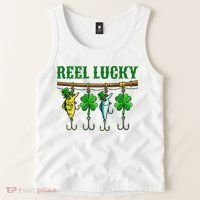 Reel Lucky St Patrick’s Day Fishing Tank Top thumb 2
