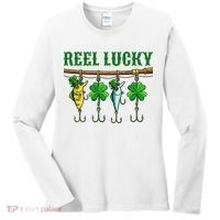 Reel Lucky St Patrick’s Day Fishing Women's Long Sleeve Shirt thumb 0