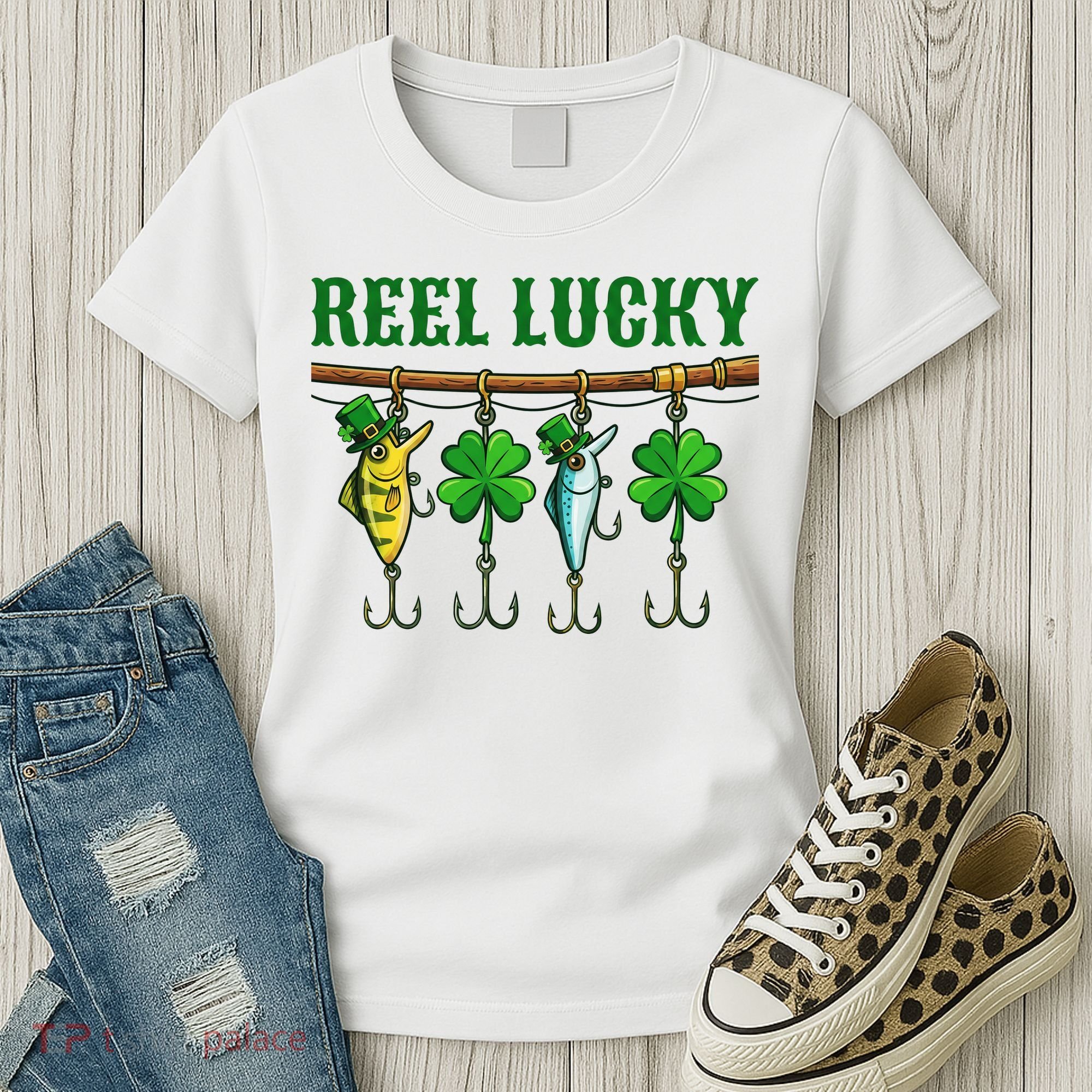 Reel Lucky St Patrick’s Day Fishing Women's T-Shirt