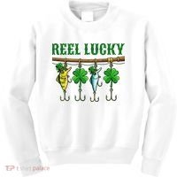 Reel Lucky St Patrick’s Day Fishing Kids Sweatshirt thumb 0