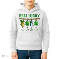 Reel Lucky St Patrick’s Day Fishing Kids Hoodie thumb 4