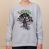 Retro Lahaina Strong Love Maui Support Hawaii Trees Women's Sweatshirt thumb 0