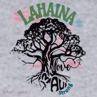 Retro Lahaina Strong Love Maui Support Hawaii Trees Women's Sweatshirt thumb 2
