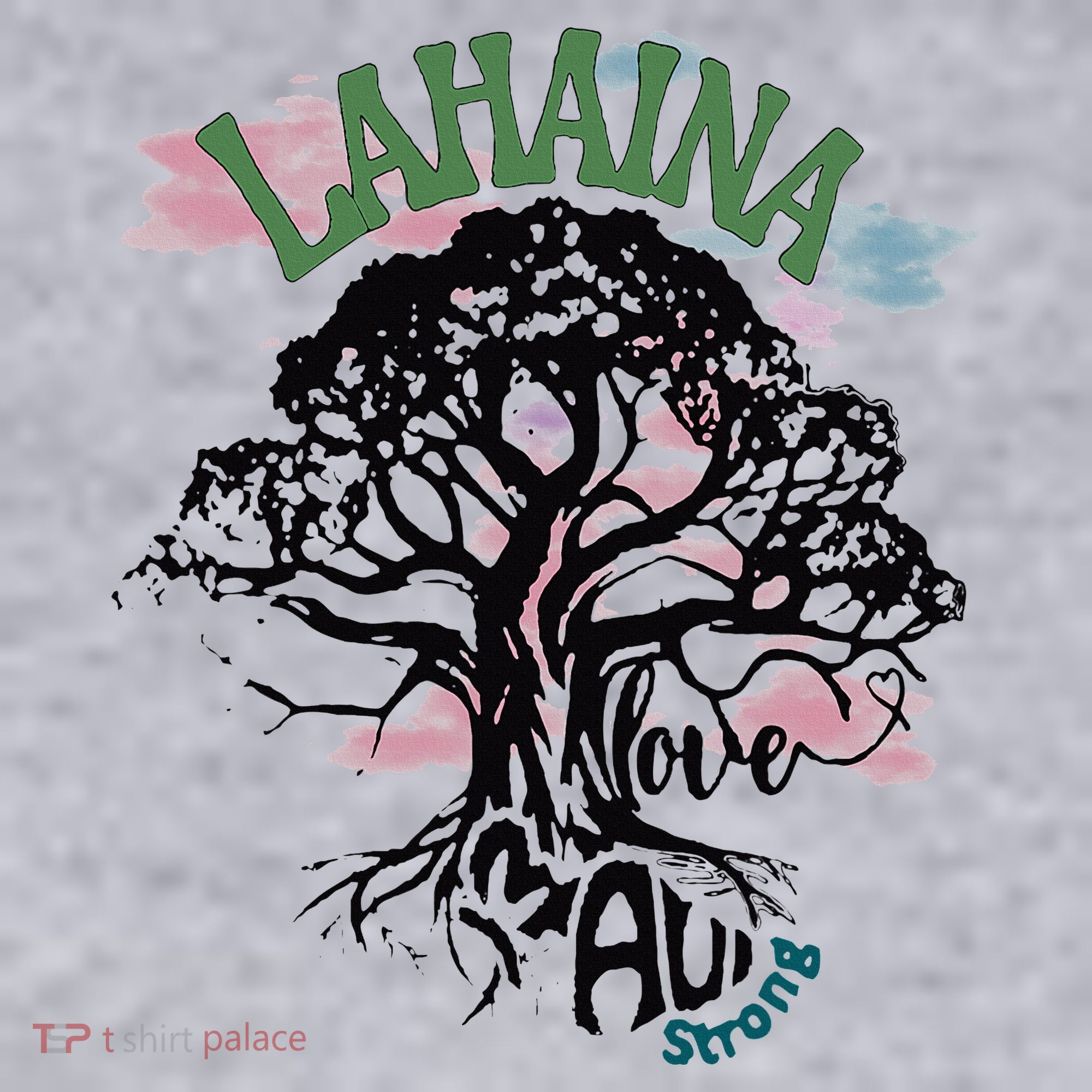 Retro Lahaina Strong Love Maui Support Hawaii Trees Women's Sweatshirt