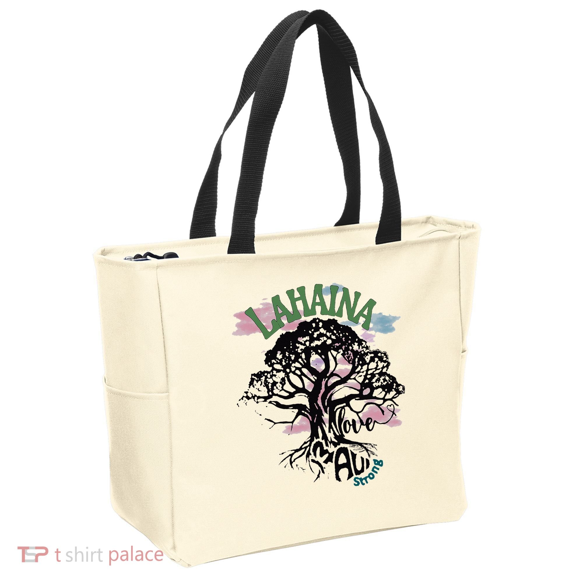 Retro Lahaina Strong Love Maui Support Hawaii Trees Tote Bag