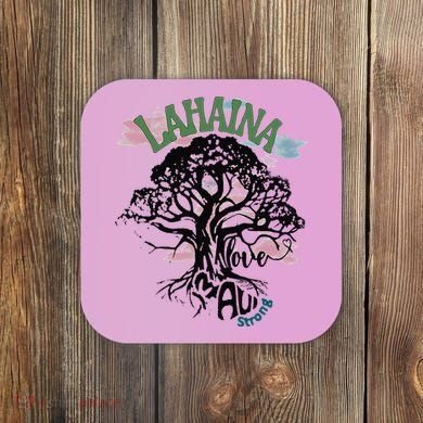 Retro Lahaina Strong Love Maui Support Hawaii Trees Coaster