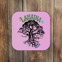 Retro Lahaina Strong Love Maui Support Hawaii Trees Coaster thumb 0