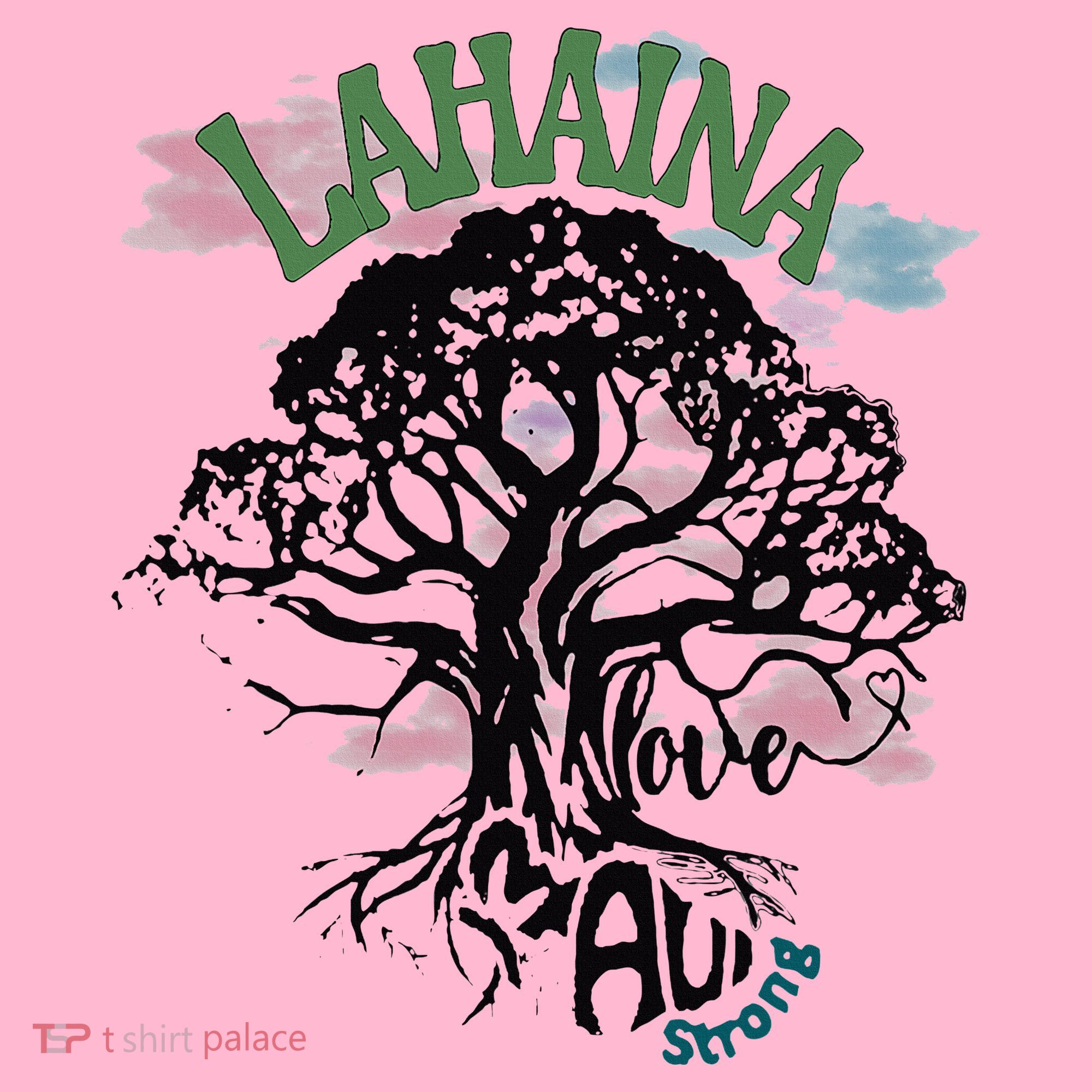 Retro Lahaina Strong Love Maui Support Hawaii Trees Coaster