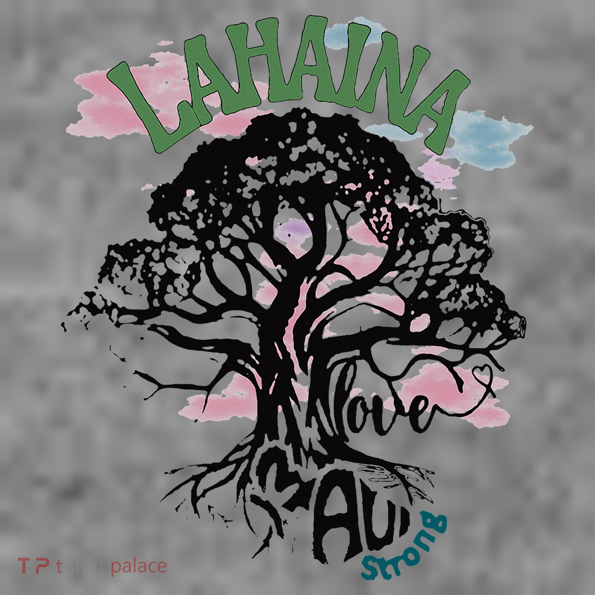 Retro Lahaina Strong Love Maui Support Hawaii Trees Toddler Hoodie