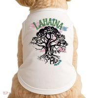 Retro Lahaina Strong Love Maui Support Hawaii Trees Doggie Tank thumb 0